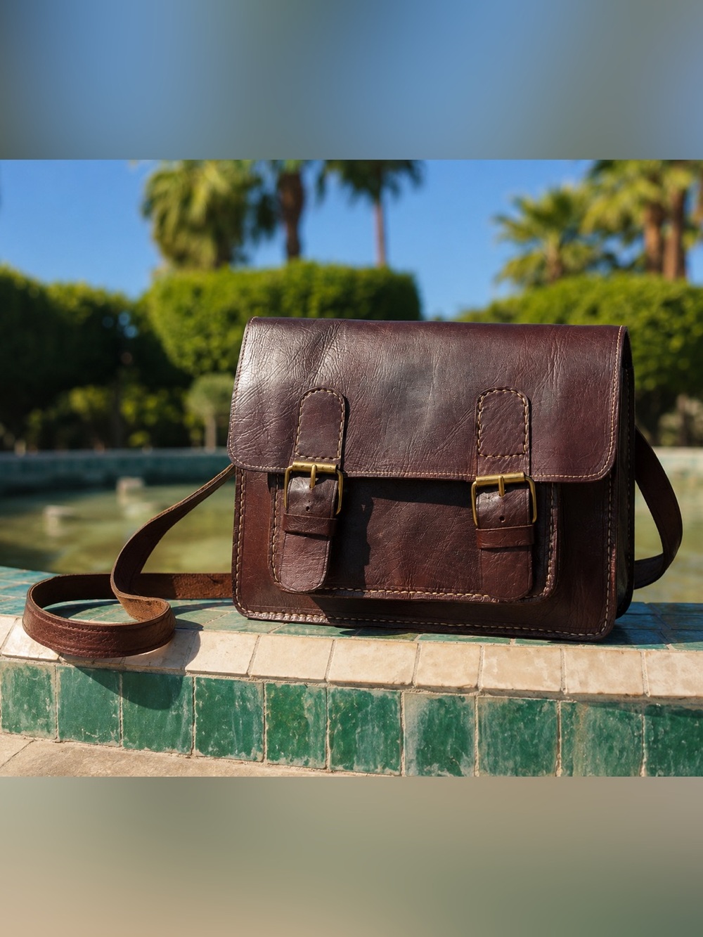 Handcrafted Leather Messenger Bag
